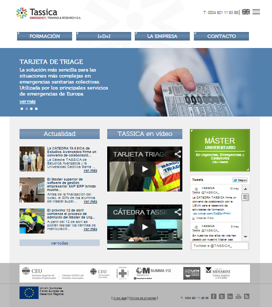 TASSICA inaugura su nueva página web.